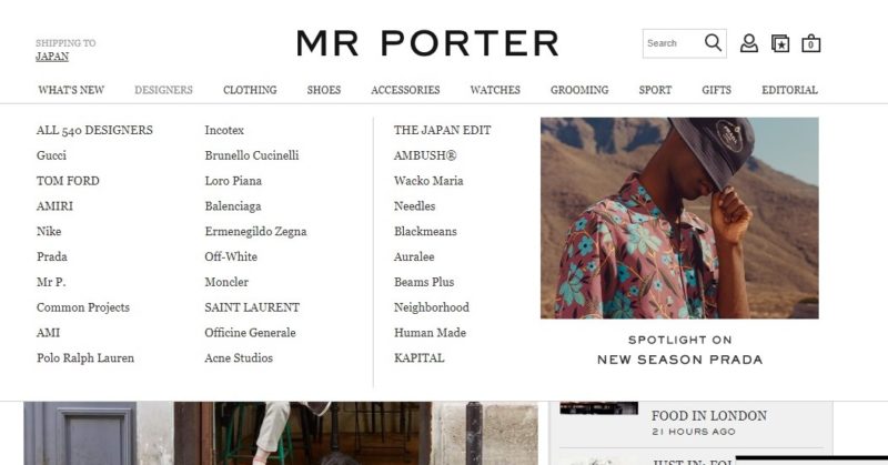 楽天リーベイツMR PORTER