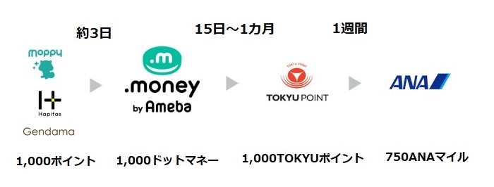 ANA交換TOKYUルート