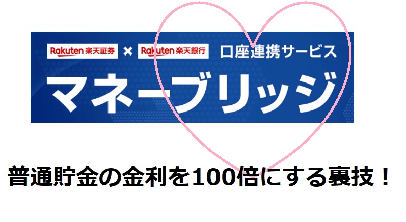 楽天銀行マネーブリッジで金利100倍