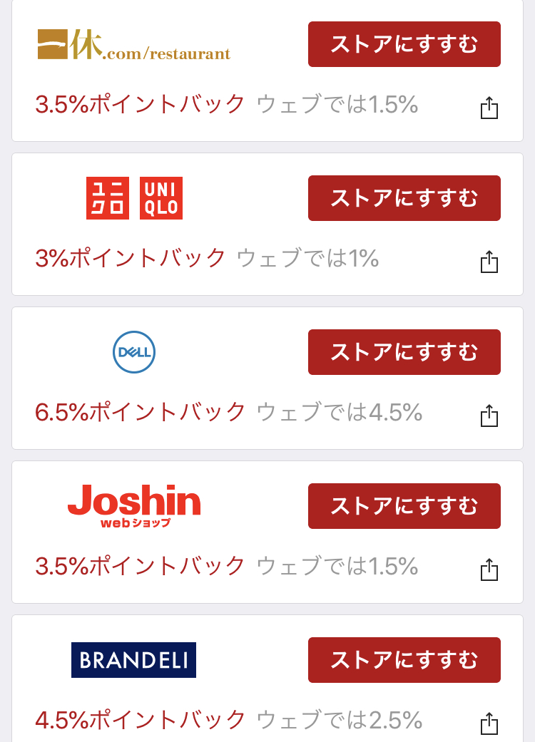 Rebatesアプリ限定ポイントアップ