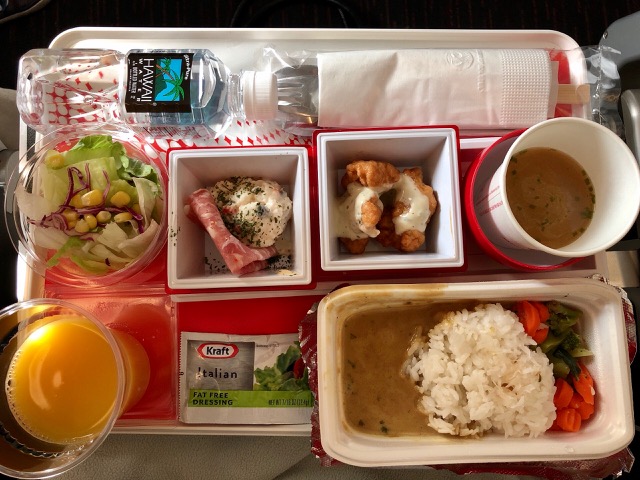 JALハワイ便機内食