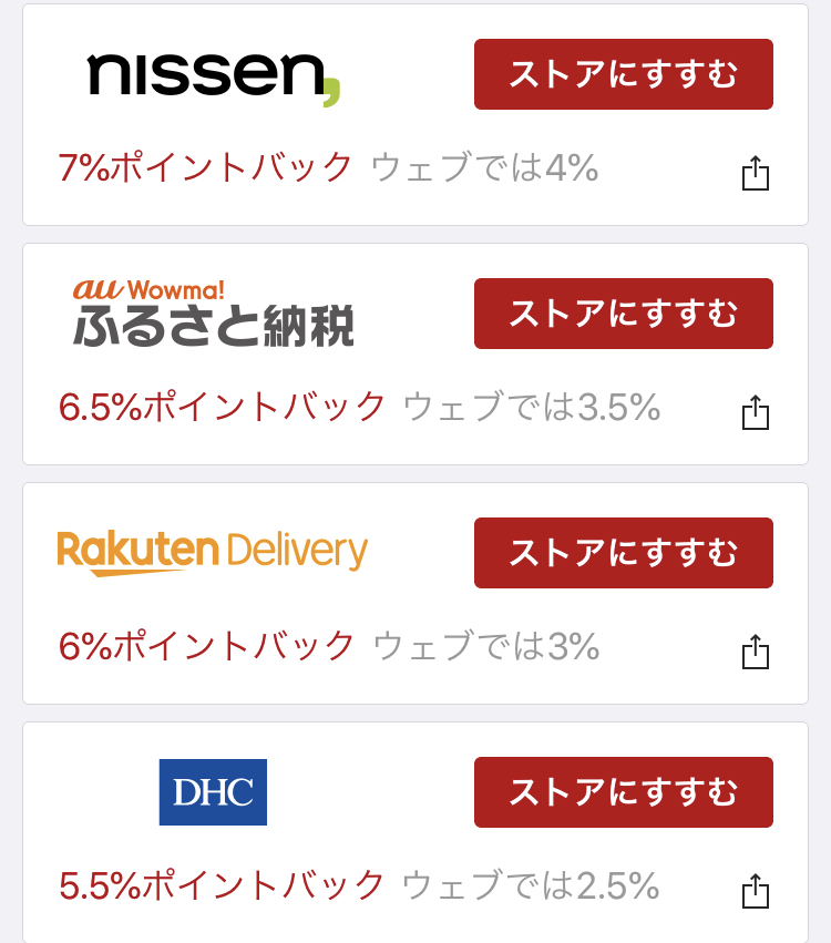 楽天リーベイツアプリ