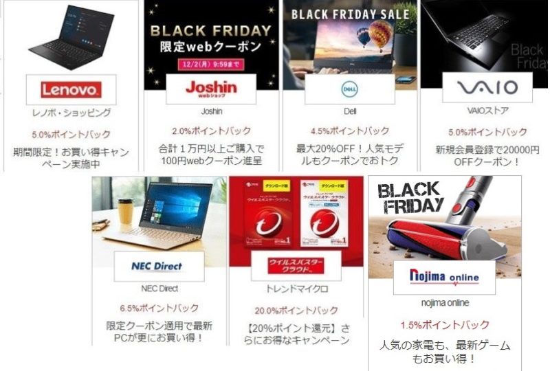 ブラックフライデー楽天リーベイツ