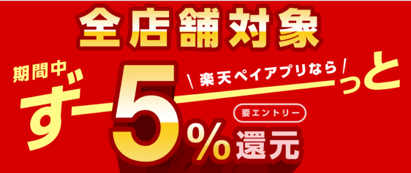 楽天ペイアプリのキャッシュレスポイント還元