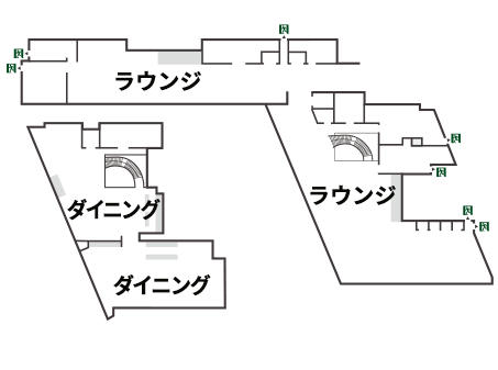 成田空港国際線JALサクララウンジMAP