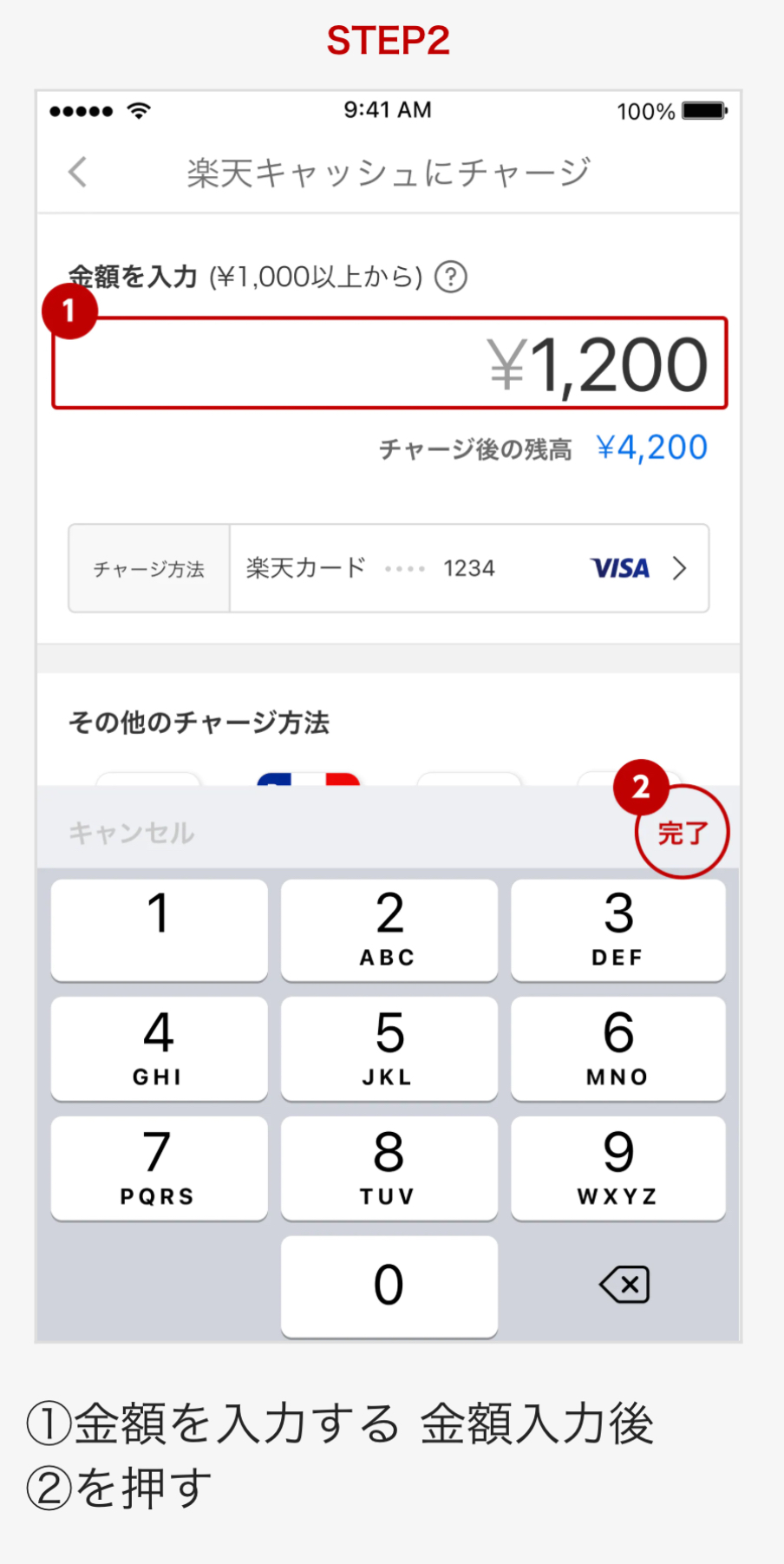 楽天キャッシュチャージ方法