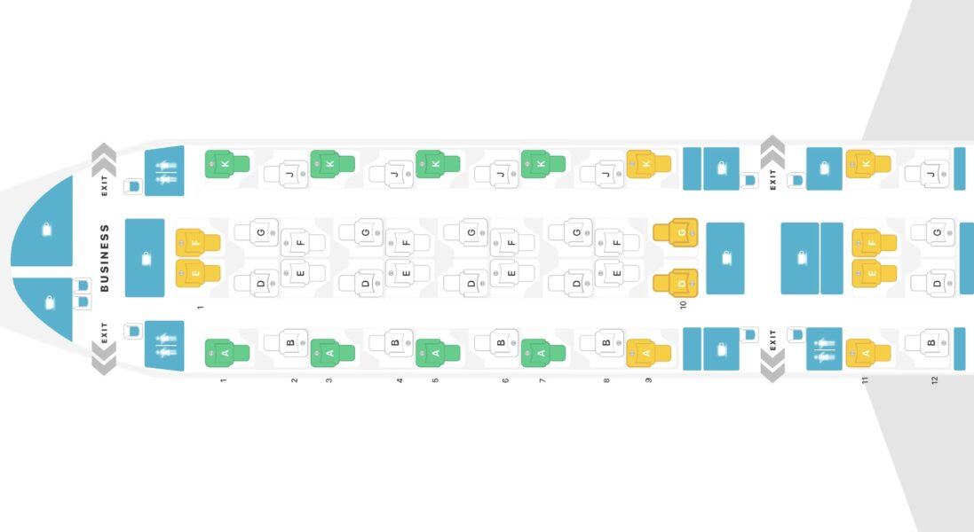 カタール航空Qsuiteシートマップ