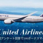 ユナイテッド航空アンケートマイル