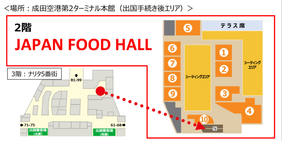成田プライオリティパス提携レストラン地図