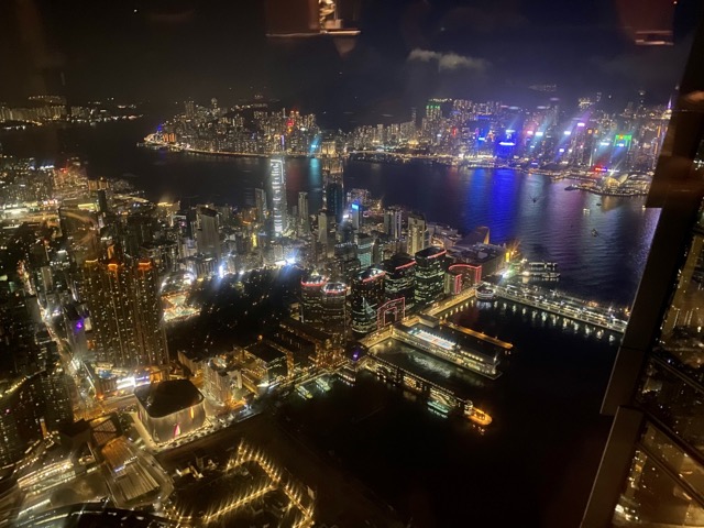 リッツカールトン香港クラブラウンジから眺望