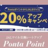 PontaポイントJALマイル交換レートアップキャンペーン