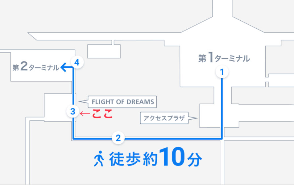 セントレア プライオリティパス ハンバーガー地図