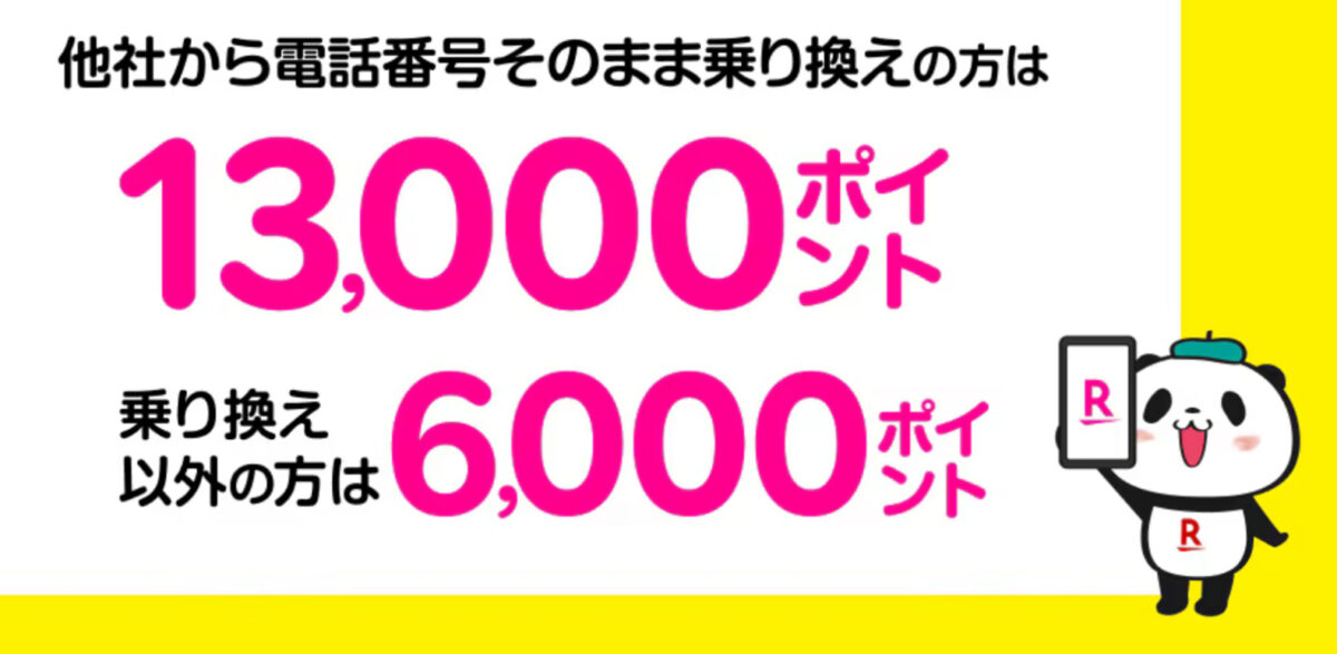 楽天モバイル入会キャンペーン