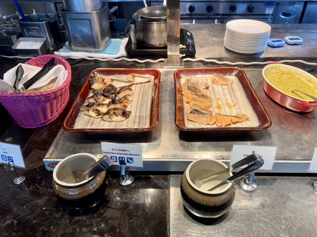 東京マリオットホテル朝食ブッフェ 焼き魚