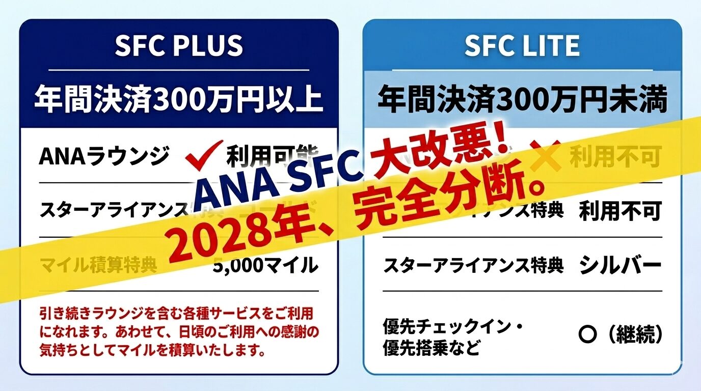 ANA SFC改悪