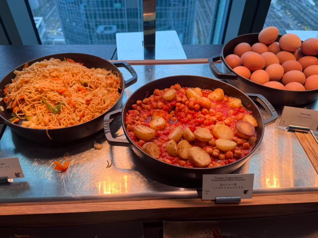 JWマリオット東京エグゼクティブラウンジ朝食
